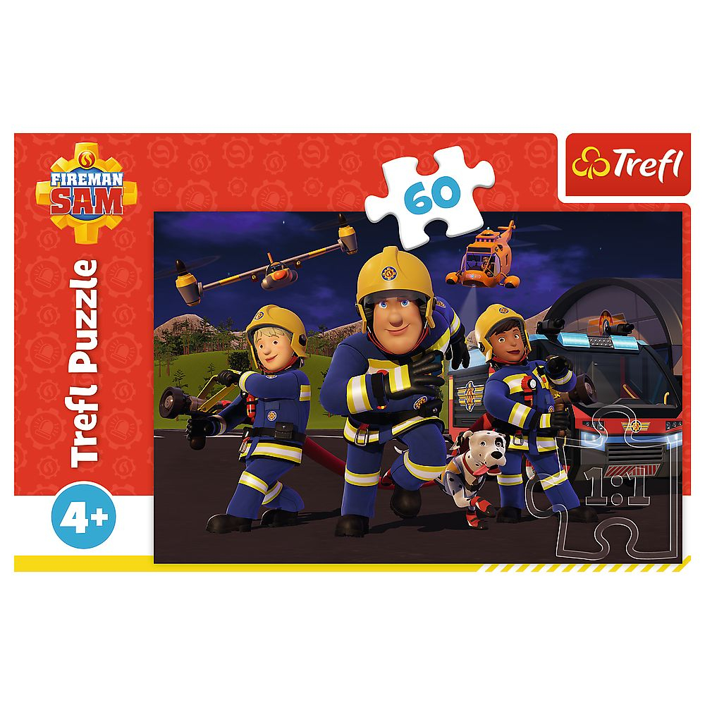 Puzzle trefl 60 eroul in uniforma pompierul sam copii varsta 4 ani - 9 ani [3]