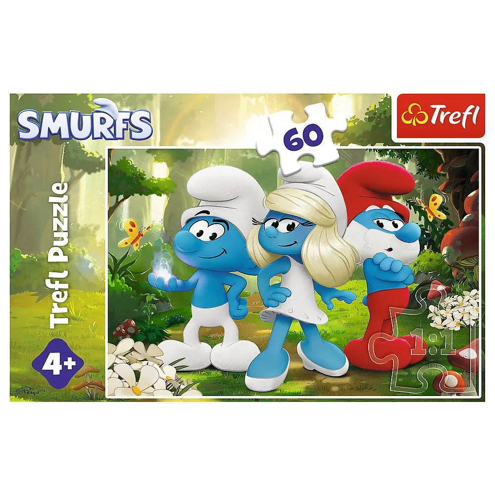 Puzzle trefl 60 padurea fermecata de strumfi, copii varsta 4 ani pana la 8 ani [3]
