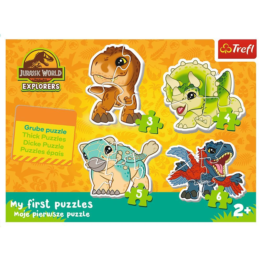 Puzzle trefl baby clasic jurassic world dinozauri draguti copii varsta 2 ani - 6 ani [3]