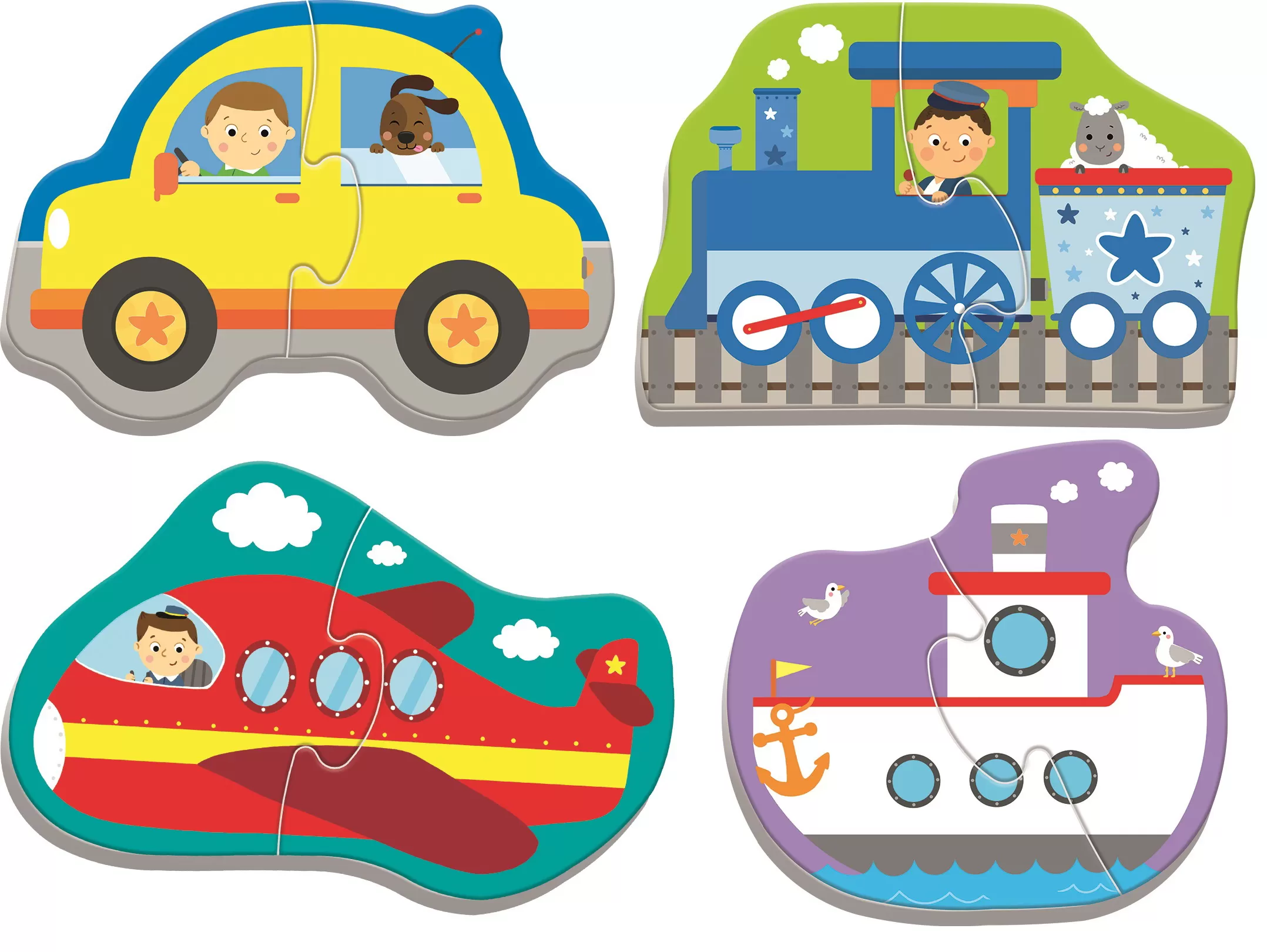 Puzzle trefl baby clasic vehicule pentru transport 8 piese [2]