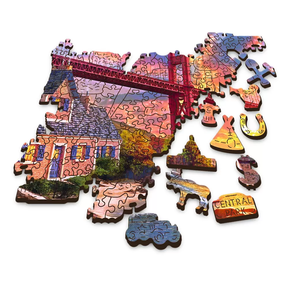 Puzzle trefl din lemn 1000 piese apus la golden gate [3]