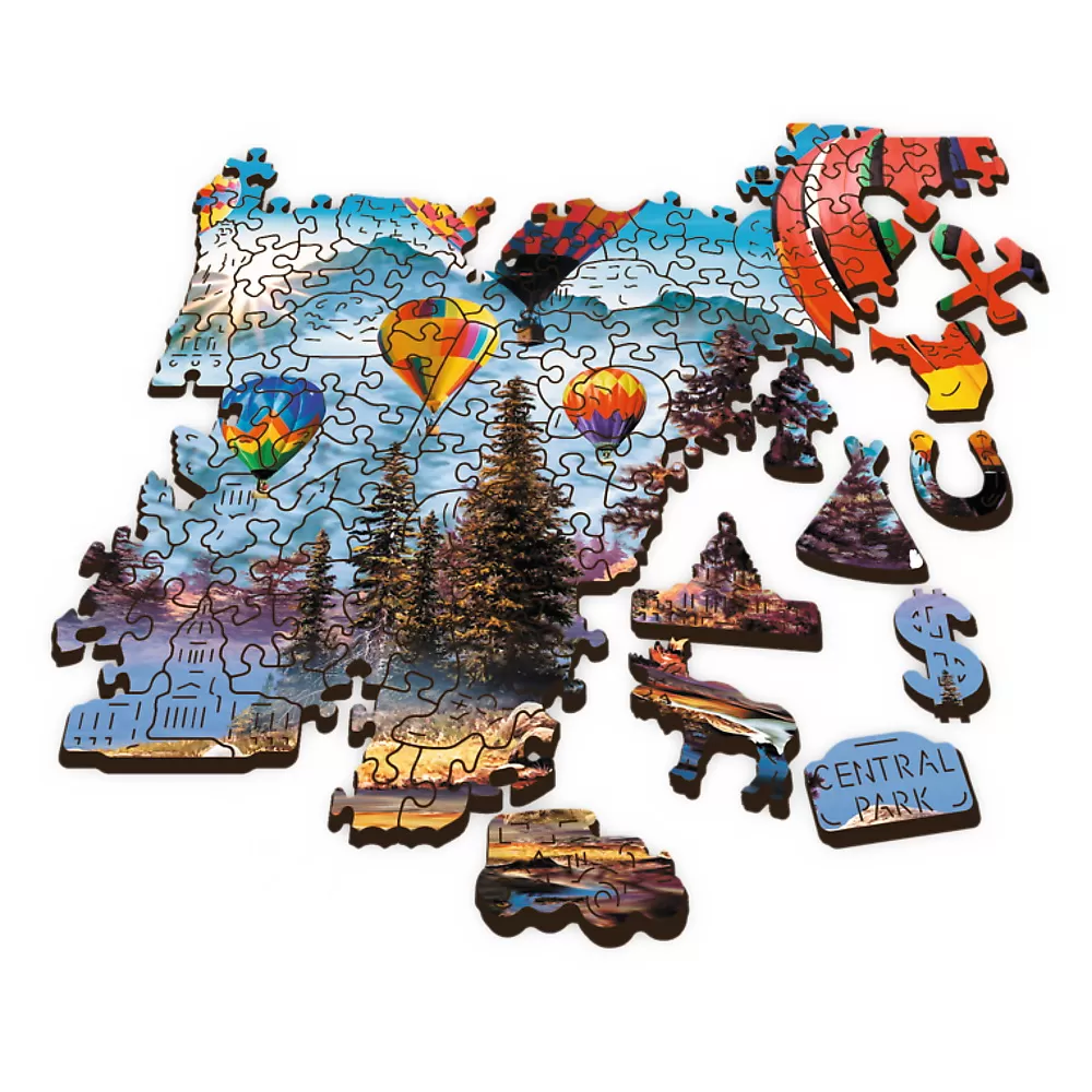 Puzzle trefl din lemn 1000 piese baloanele colorate [3]