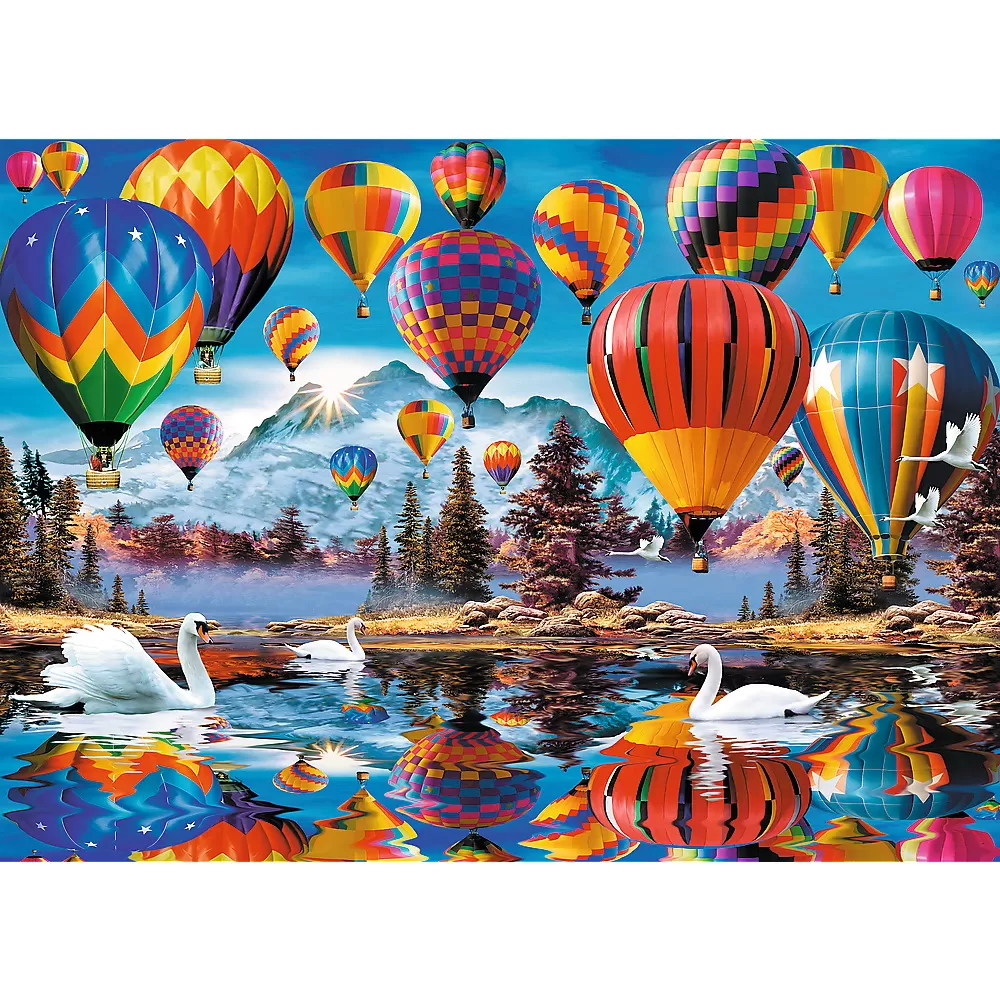Puzzle trefl din lemn 1000 piese baloanele colorate [2]