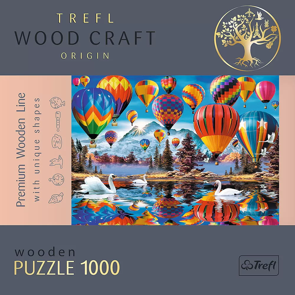 Puzzle trefl din lemn 1000 piese baloanele colorate [5]