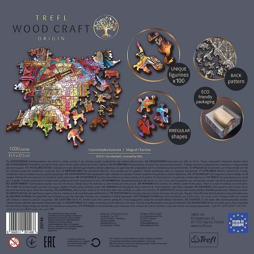 Puzzle trefl din lemn 1000 piese camera magica [4]