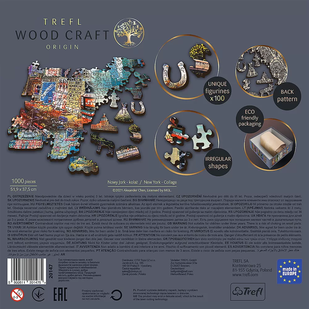 Puzzle trefl din lemn 1000 piese new york  [4]