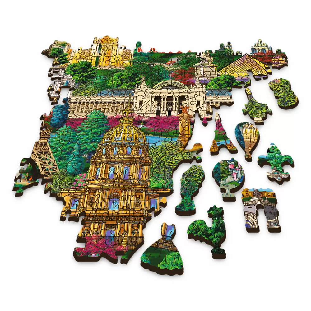 Puzzle trefl din lemn 1000 piese obiective turistice faimoase din franta [3]