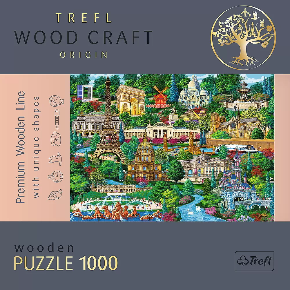 Puzzle trefl din lemn 1000 piese obiective turistice faimoase din franta [5]