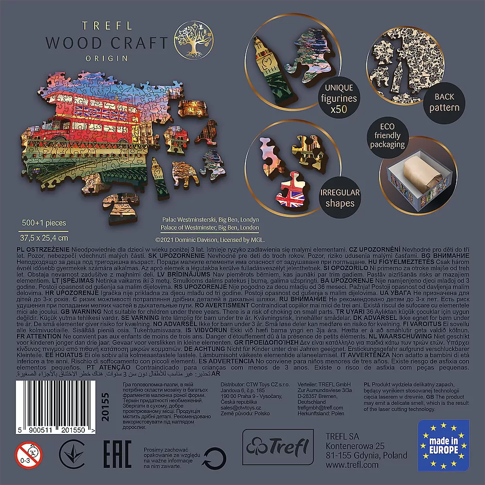 Puzzle trefl din lemn 500+1 obictivele turistice din londra [4]