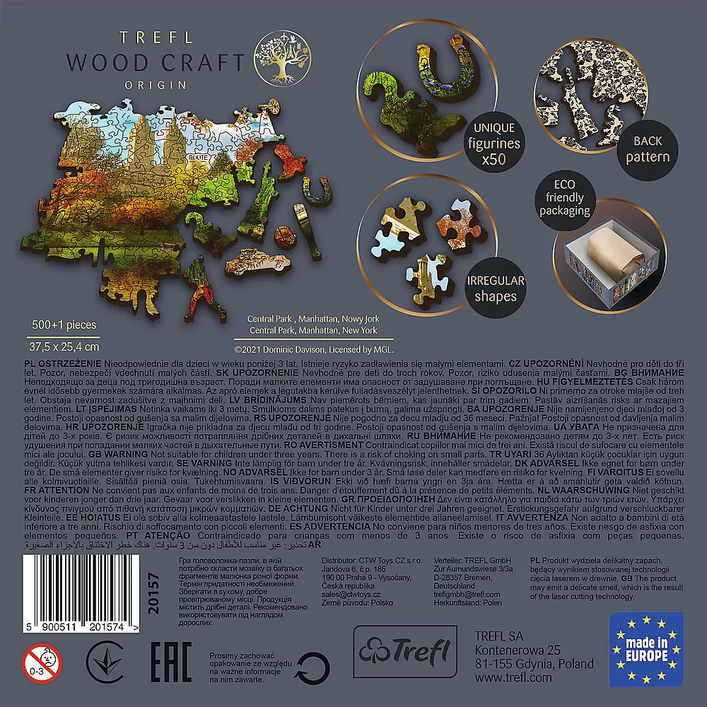 Puzzle trefl din lemn 500+1 piese central park new york [4]