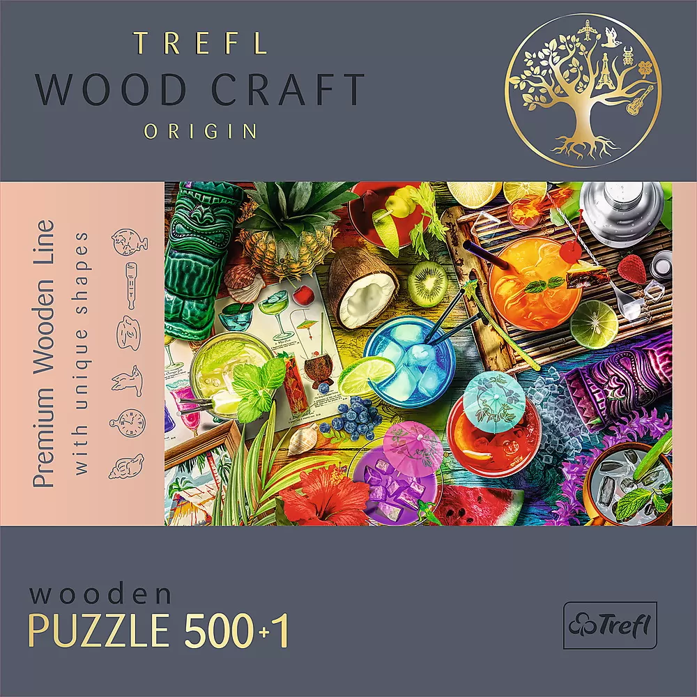 Puzzle trefl din lemn 500+1 piese cocktailurile colorate [5]