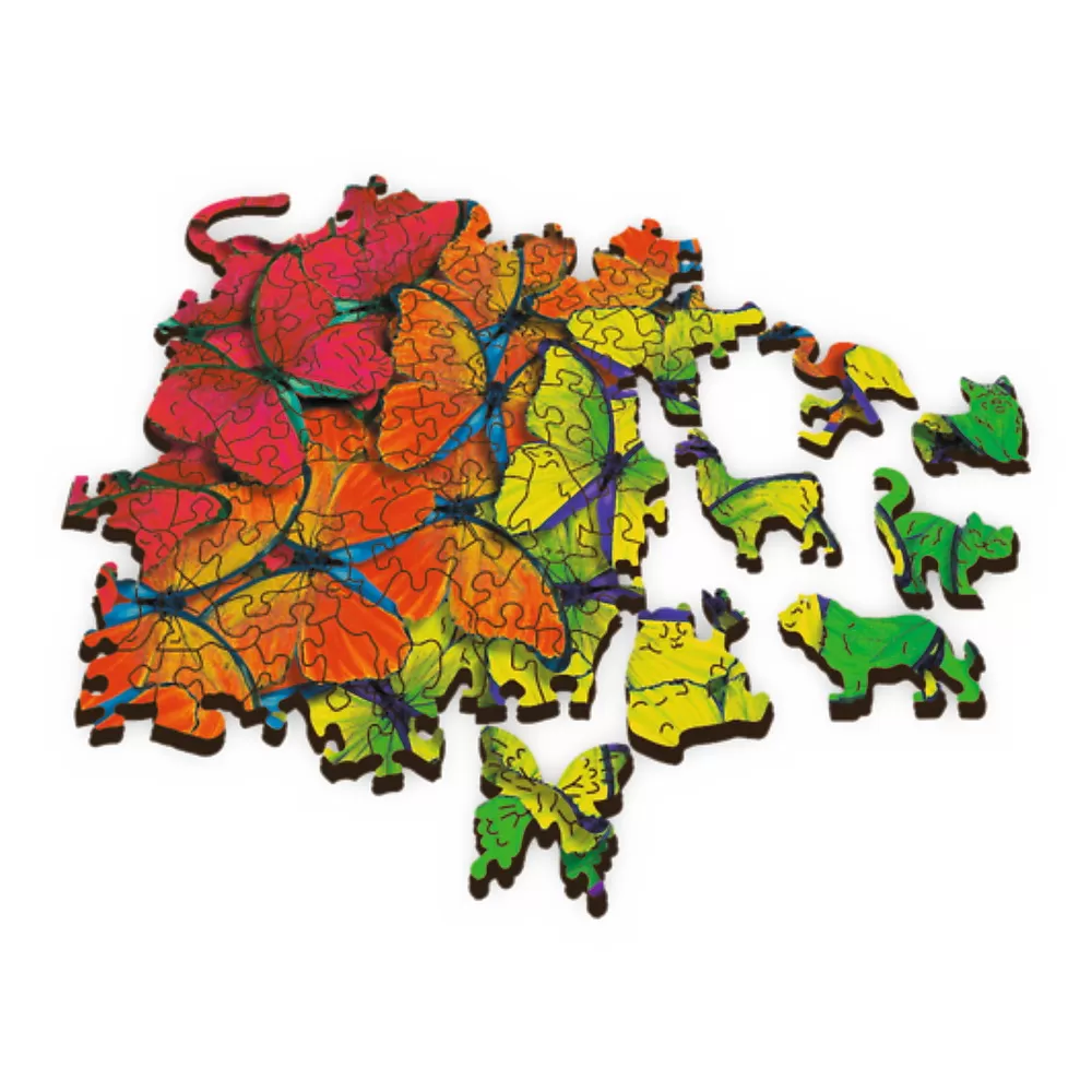 Puzzle trefl din lemn 500+1 piese fluturasii colorati [3]