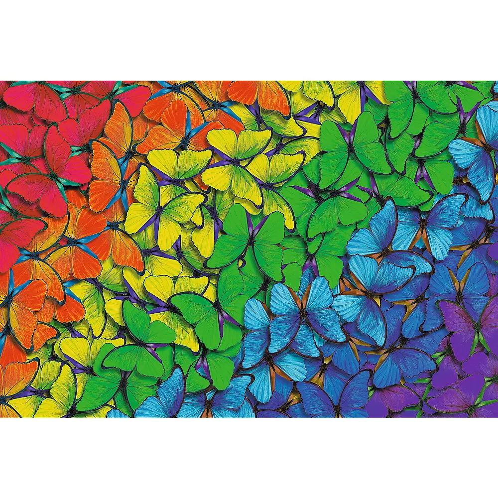 Puzzle trefl din lemn 500+1 piese fluturasii colorati [2]