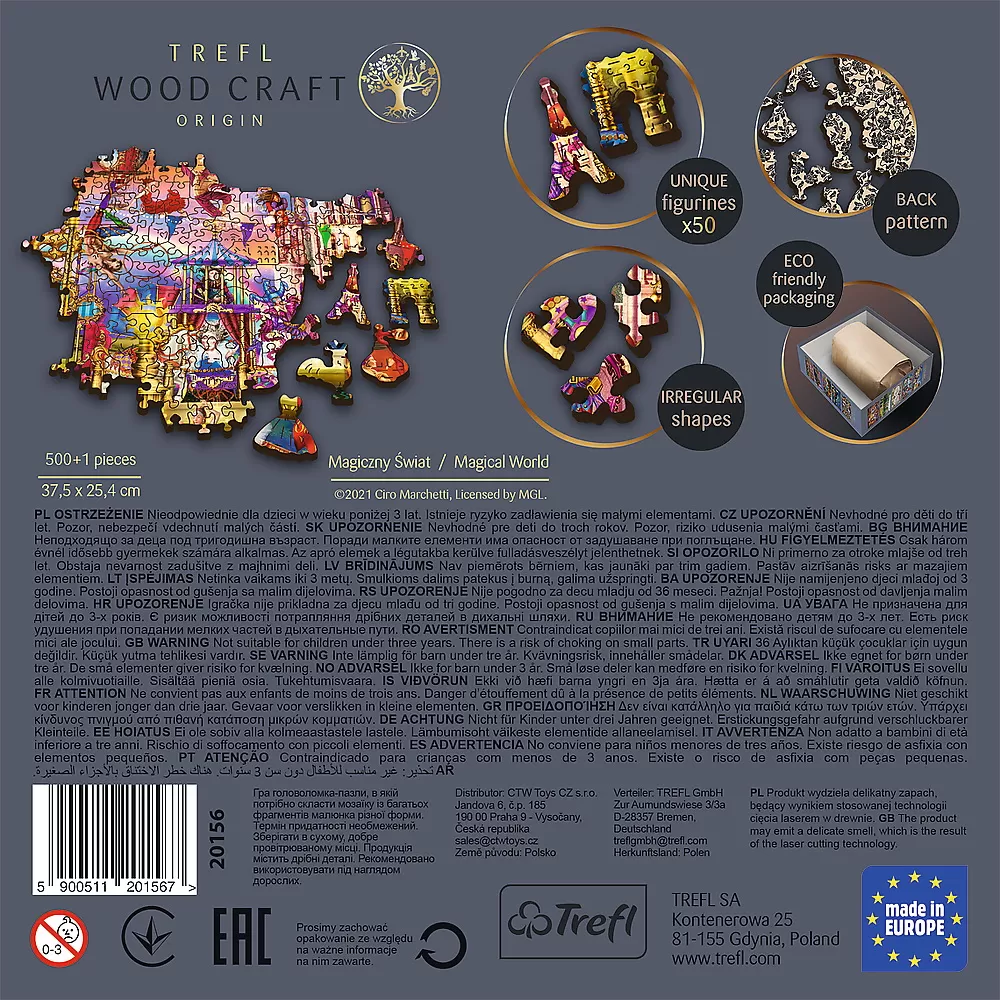 Puzzle trefl din lemn 500+1 piese lumea magica  [4]