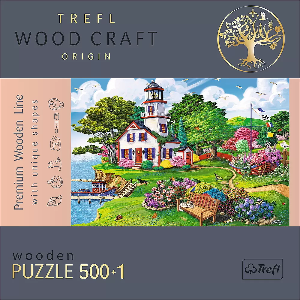 Puzzle trefl din lemn 500+1 piese portul in timpul verii [5]