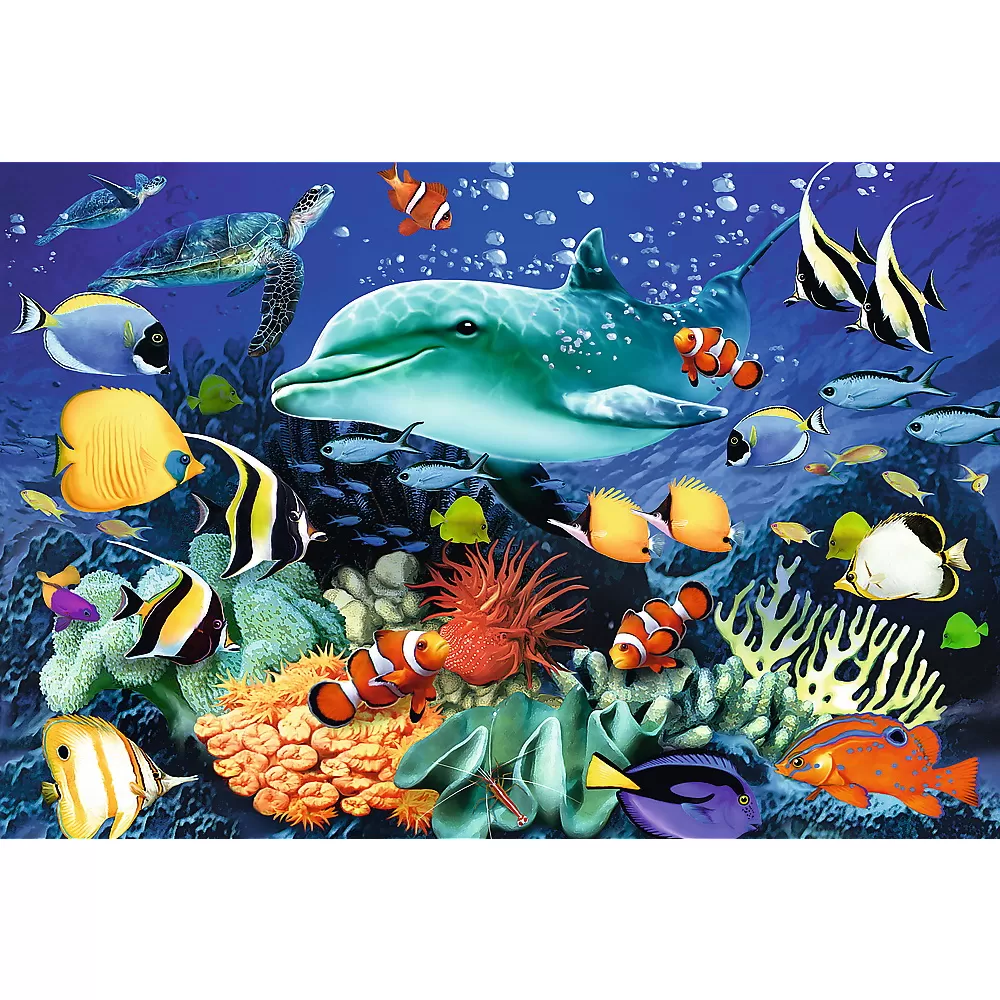 Puzzle trefl din lemn 500+1 piese viata marina [2]