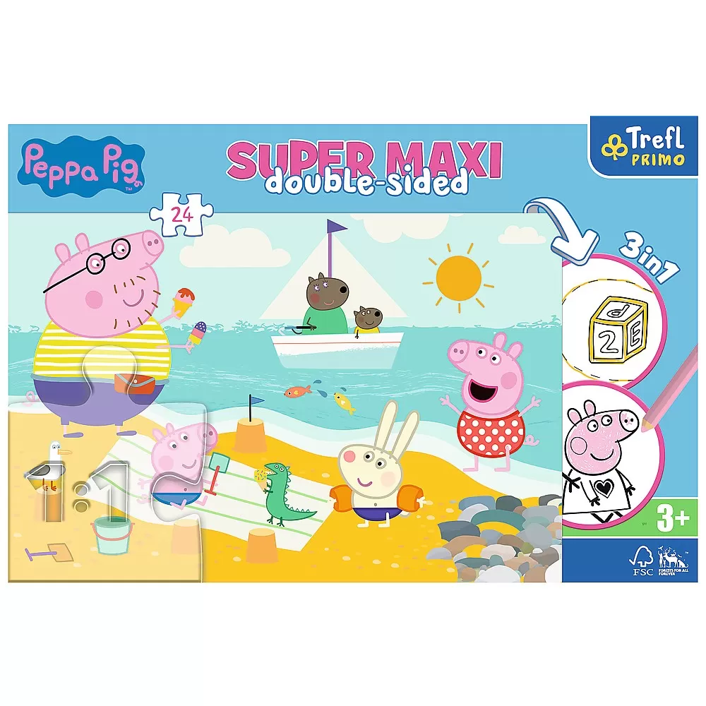 Puzzle trefl primo  24 super maxi disney peppa pig [4]