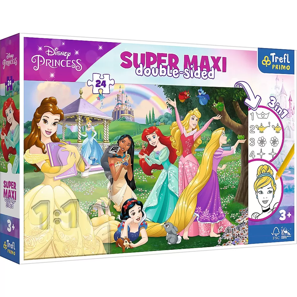 Puzzle trefl primo  24 super maxi disney printesele fricite [1]