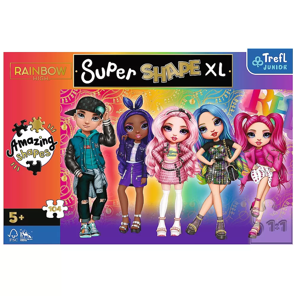 Puzzle trefl primo super shape xxl 104 rainbow high [3]