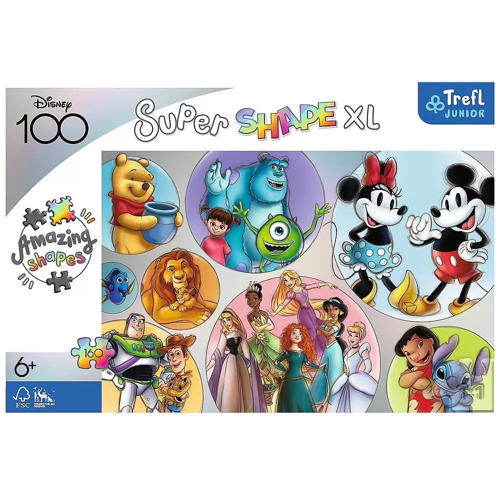 Puzzle trefl primo super shape xxl 160 disney 100 lumea disney [3]
