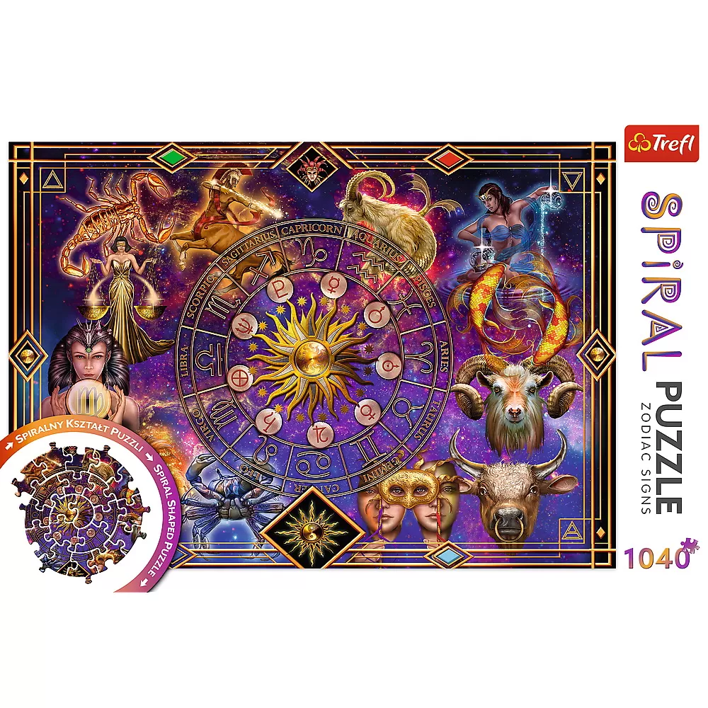 Puzzle trefl spiral 1040 piese semne zodiacale [3]