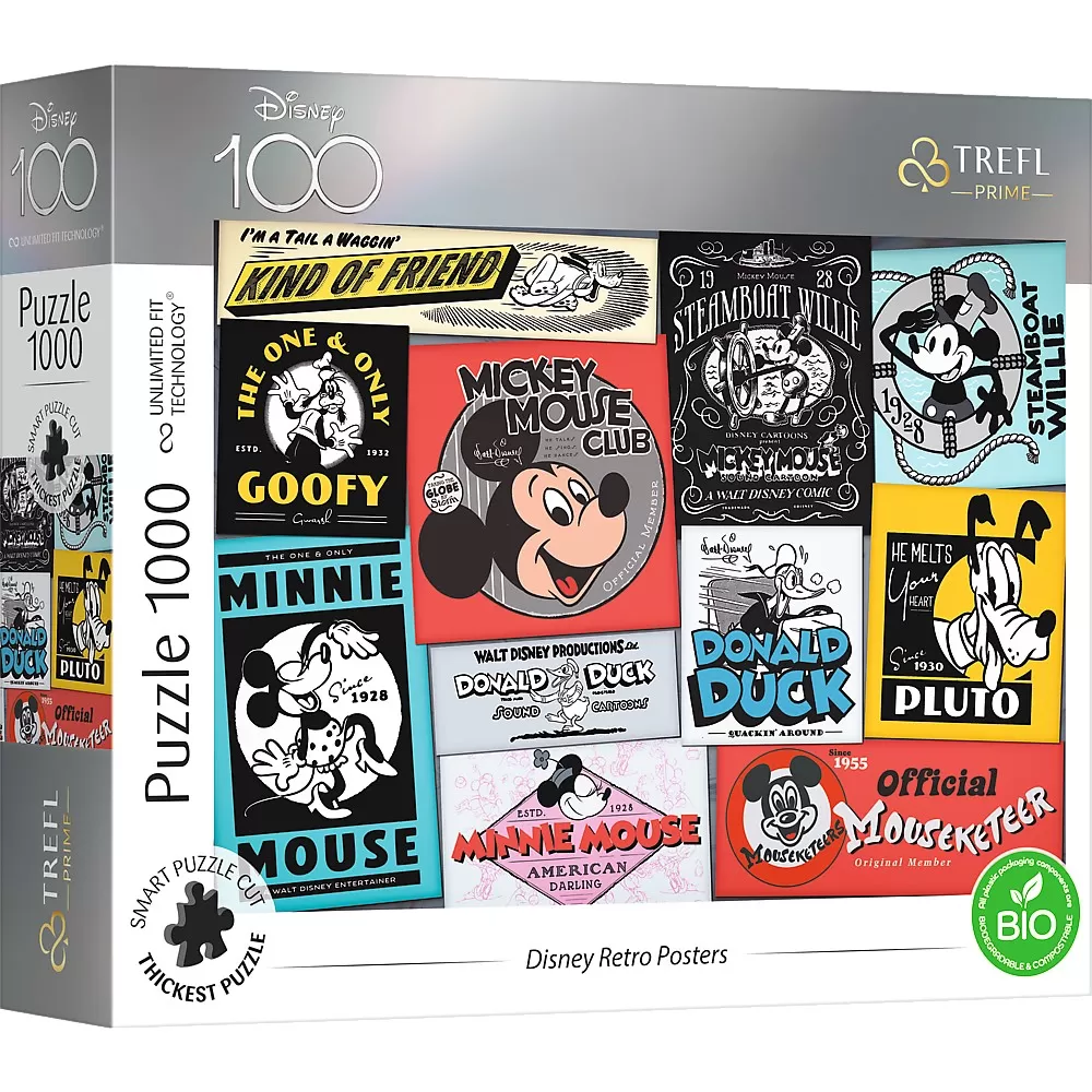 Puzzle trefl uft 1000 disney 100 posterele retro [1]