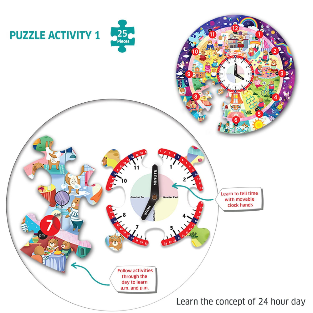 Puzzle - Ursuletul invata ceasul [3]