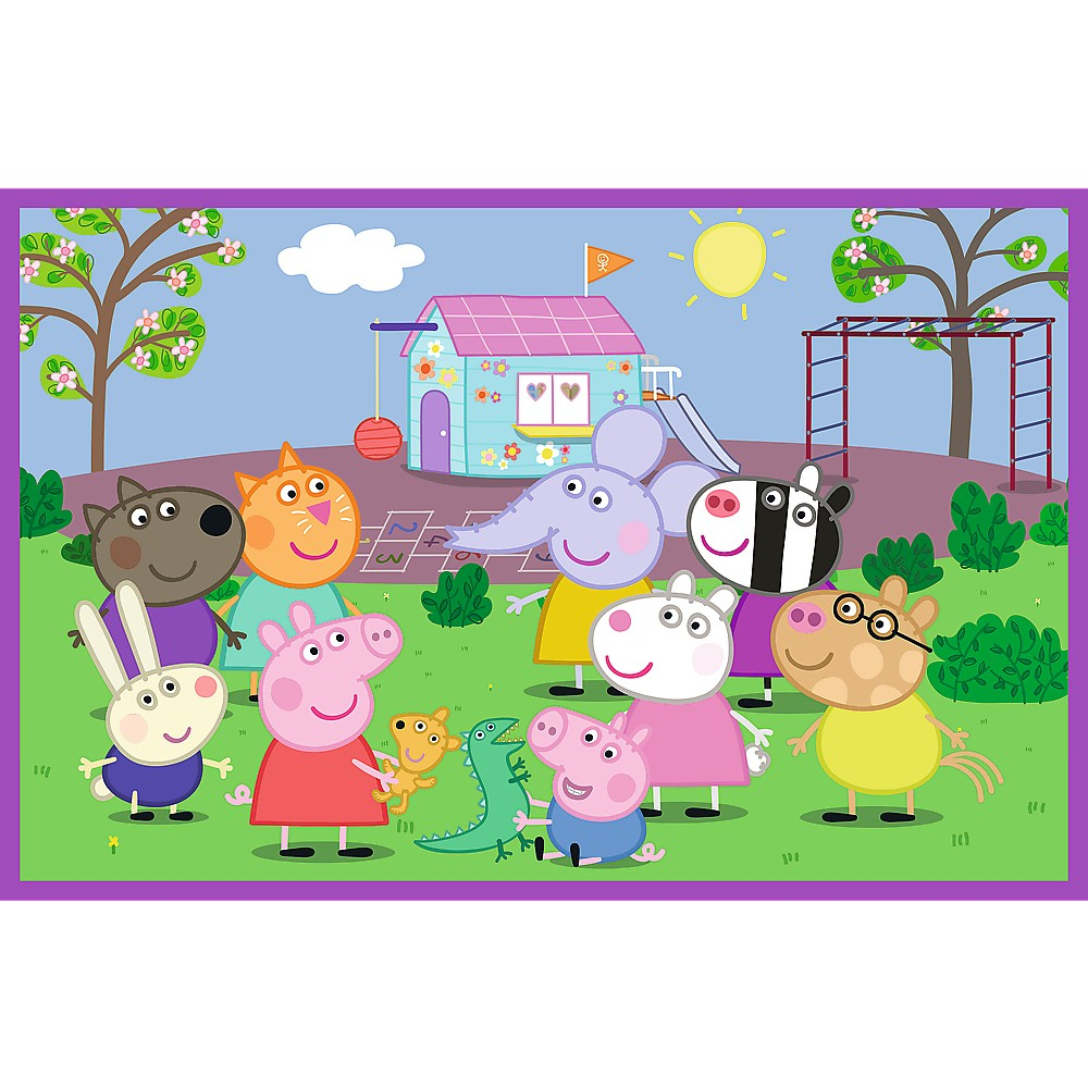 Puzzles 2x24 peppa pig o zi la joaca cu peppa pig [3]