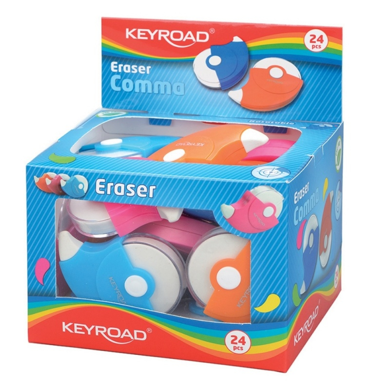 Radiera Keyroad Comma KR970990, rola, 65x46x20mm, diverse culori, 2 functii, protectie [2]