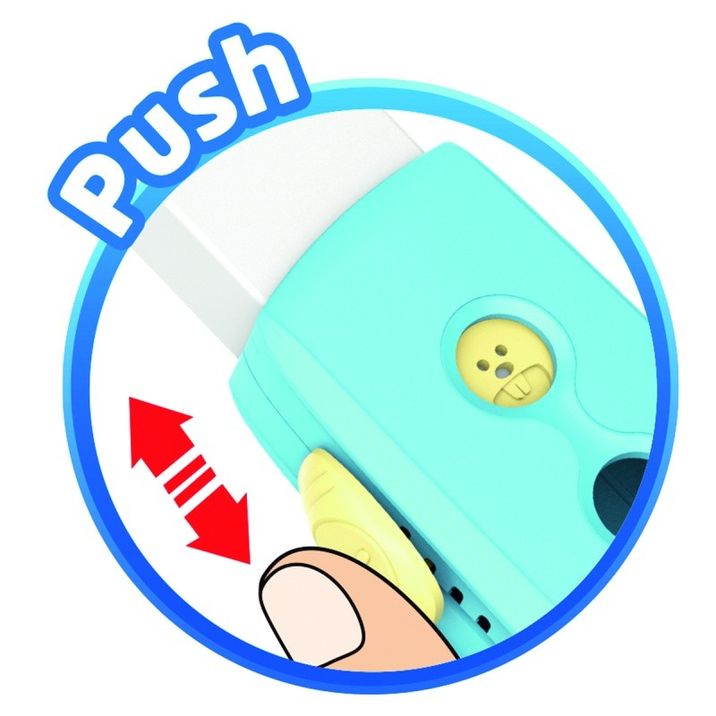 Radiera Keyroad Pushable KR972416, dreptunghi, diverse culori pastel, protectie din plastic [11]