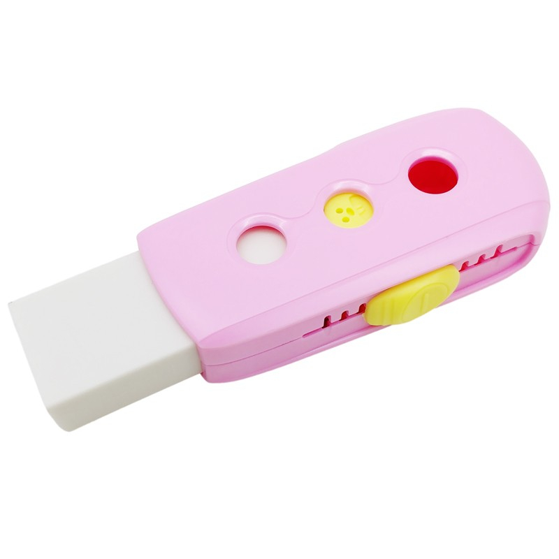 Radiera Keyroad Pushable KR972416, dreptunghi, diverse culori pastel, protectie din plastic [8]