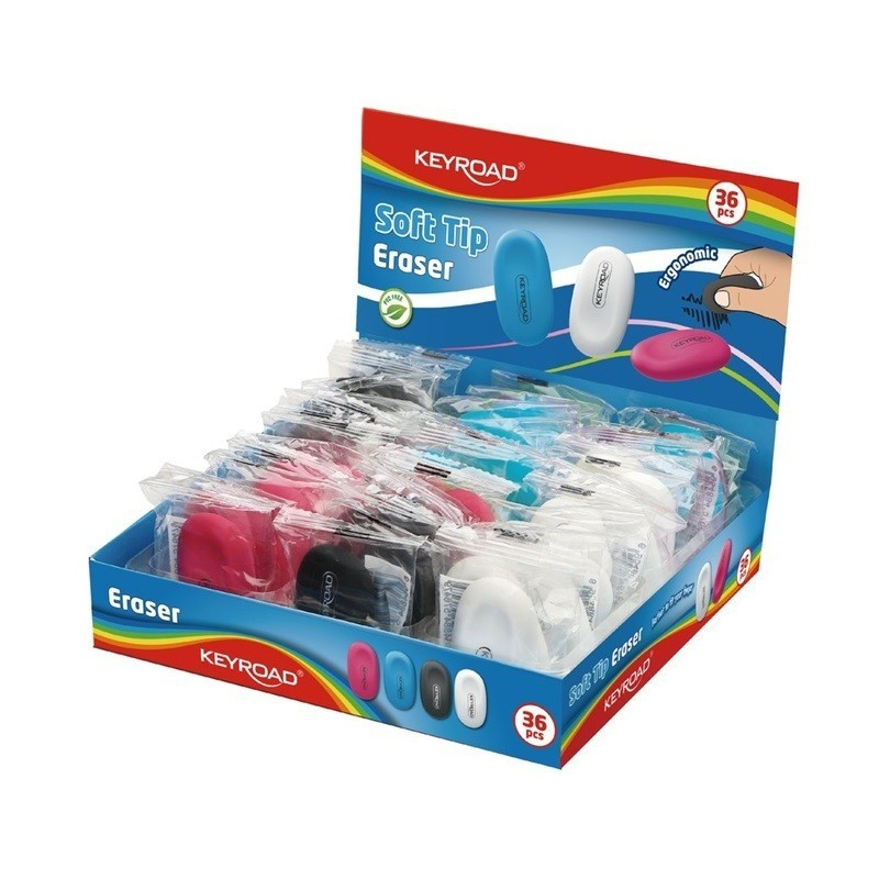 Radiera Keyroad Soft Tip KR971246 KR971788, ovala, 51x28x10mm, diverse culori, ergonomica [6]