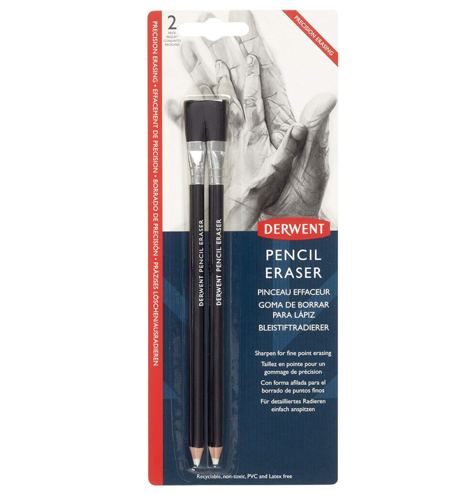 Radiera tip creion pensula inclusa 2/set professional derwent [4]
