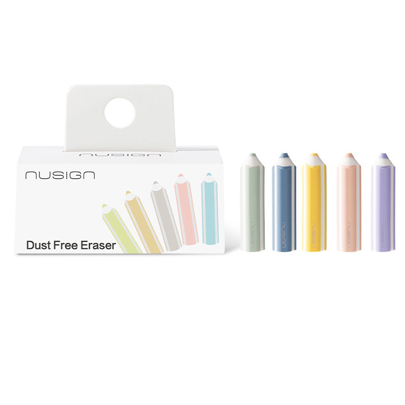 Radiere triunghiulare pencil shape set 5 bucati nusign deli [2]