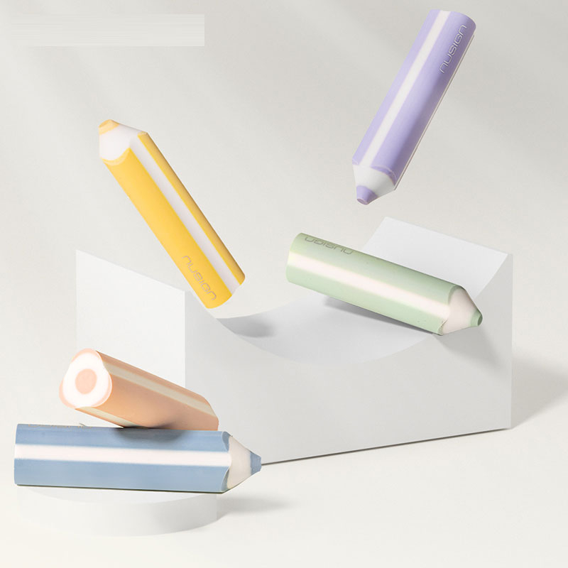 Radiere triunghiulare pencil shape set 5 bucati nusign deli [4]