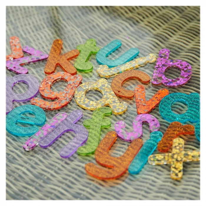 Rainbow Glitter, set litere cu sclipici, TickiT, 3-7 ani [4]