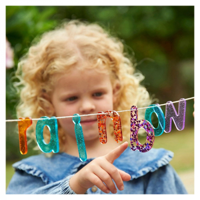 Rainbow Glitter, set litere cu sclipici, TickiT, 3-7 ani [2]
