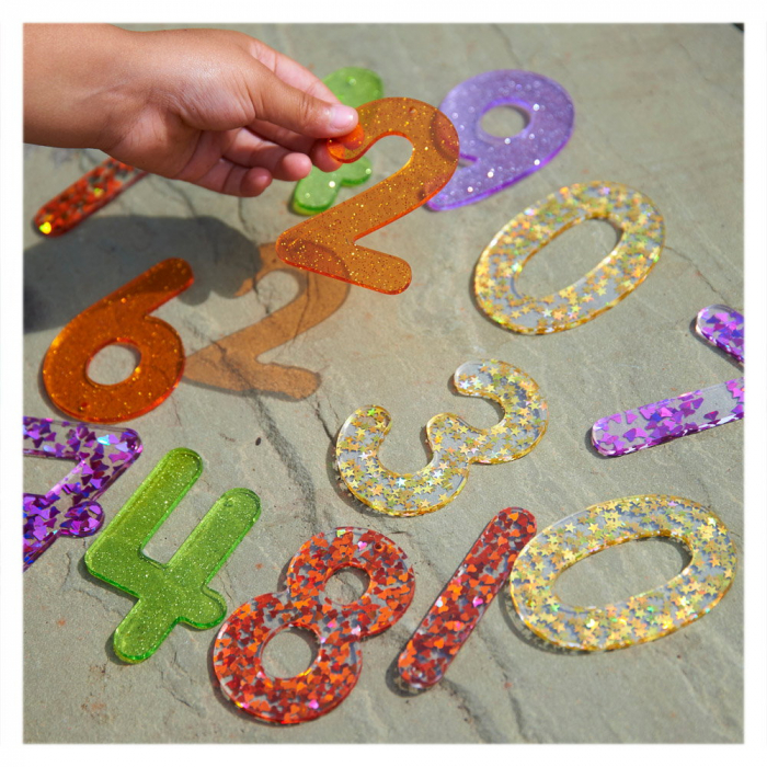 Rainbow Glitter, set numere cu sclipici, TickiT, 3-7 ani [3]