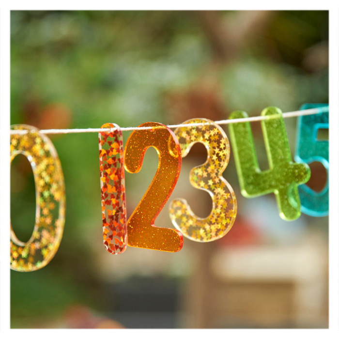 Rainbow Glitter, set numere cu sclipici, TickiT, 3-7 ani [4]