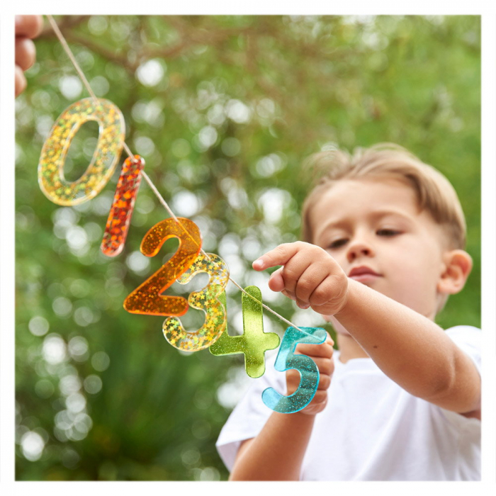 Rainbow Glitter, set numere cu sclipici, TickiT, 3-7 ani [5]