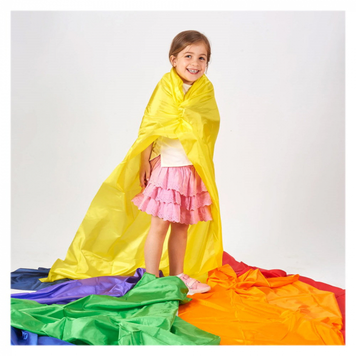 Rainbow Habutae, set 7 bucati de material colorat, TickiT, 3+ ani [4]