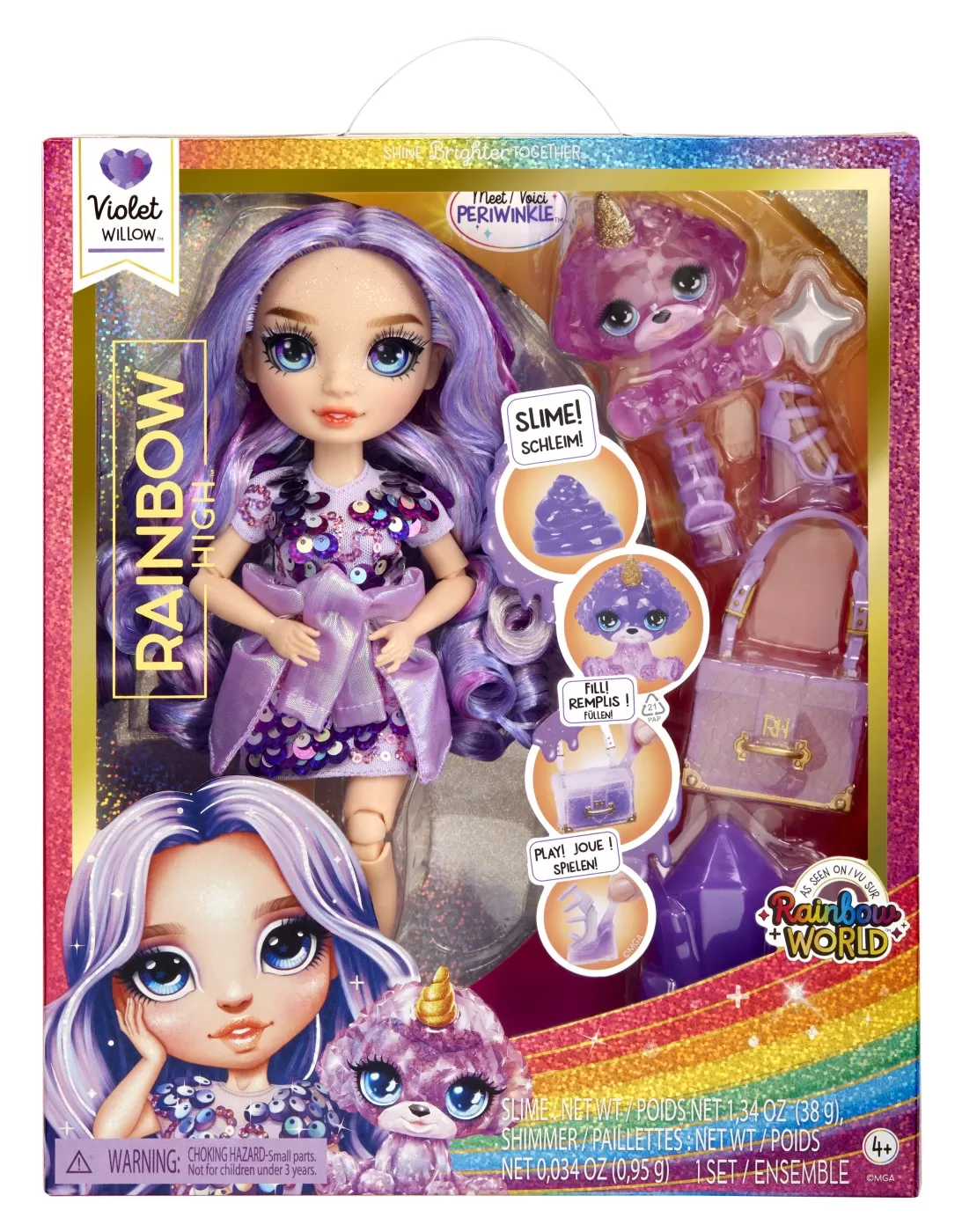 Rainbow high papusa violet willow, varsta de la 4 ani la 10 ani [1]