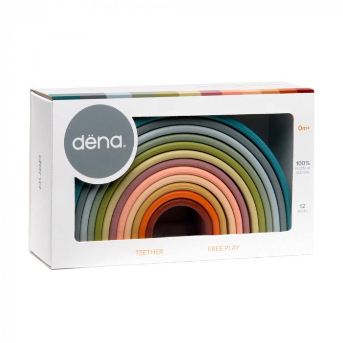 Rainbow, joc montessori de stivuire, 12 buc, nature [8]