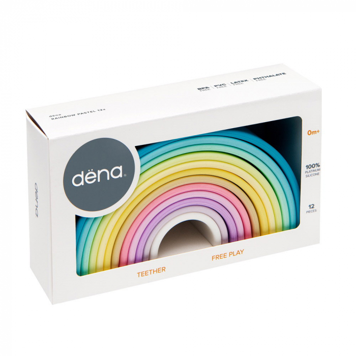 Rainbow, joc montessori de stivuire, 12 buc, nordic, 0-5 ani [8]