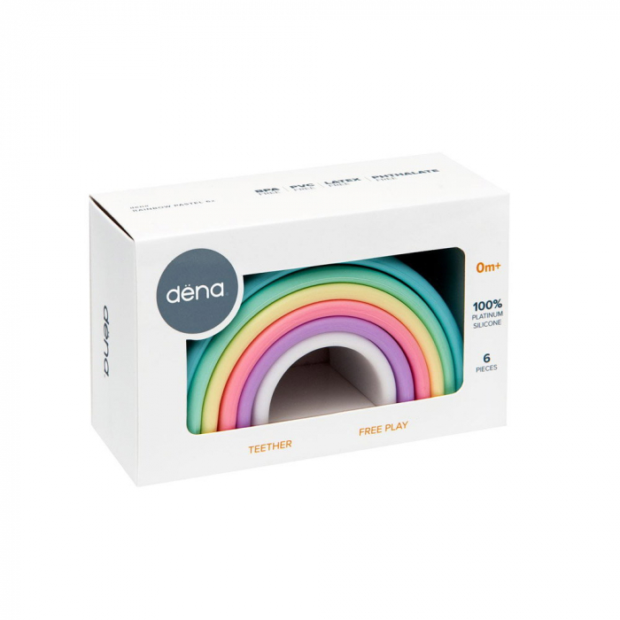 Rainbow, joc montessori de stivuire, 6 piese, nordic, 0-5 ani [8]