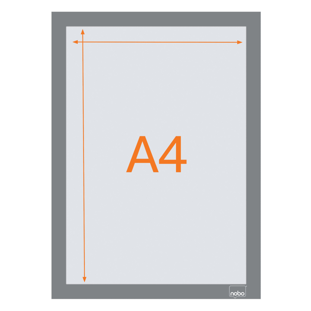 Rama magnetica autoadeziva a4 argintie 2/set nobo [4]