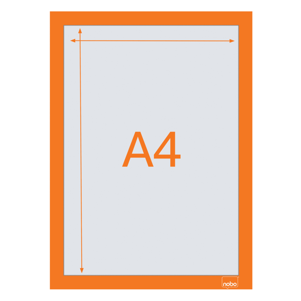 Rama magnetica autoadeziva a4 portocalie 2/set nobo [4]