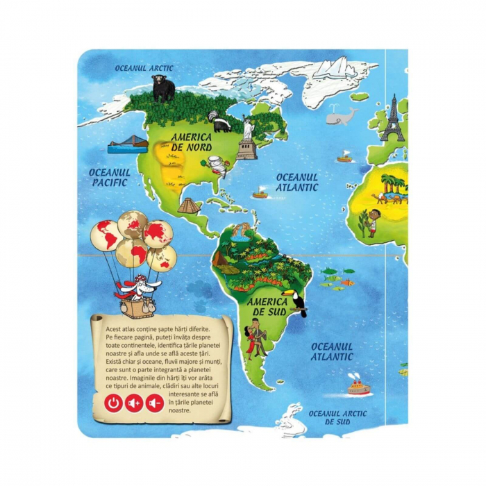 Carte vorbitoare Raspundel Istetel - Atlasul lumii [2]
