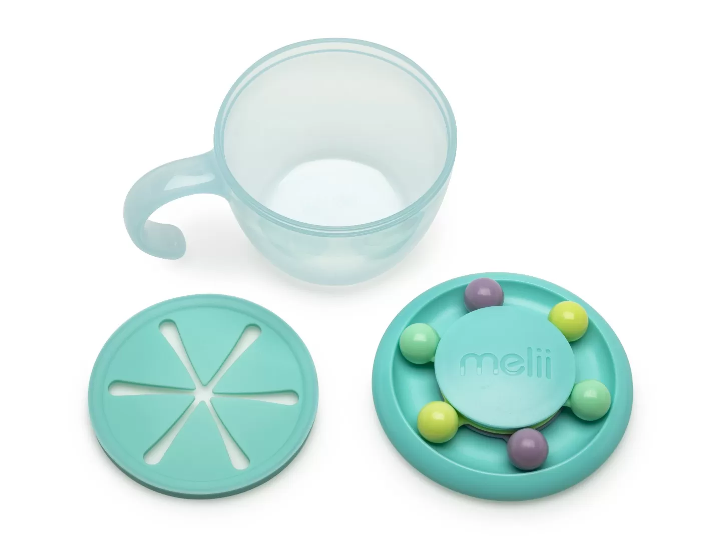 Recipient snack abacus, melii, blue, varsta de la 6 luni la 6 ani [4]