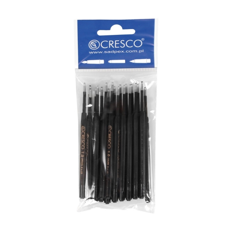 Rezerva pix cu bila Cresco tip Parker 33261, plastic, 1.0mm, negru [2]